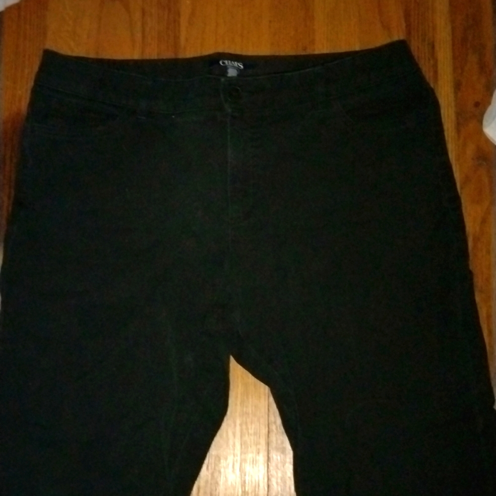 Chaps 16W/16+/38 full length black denim